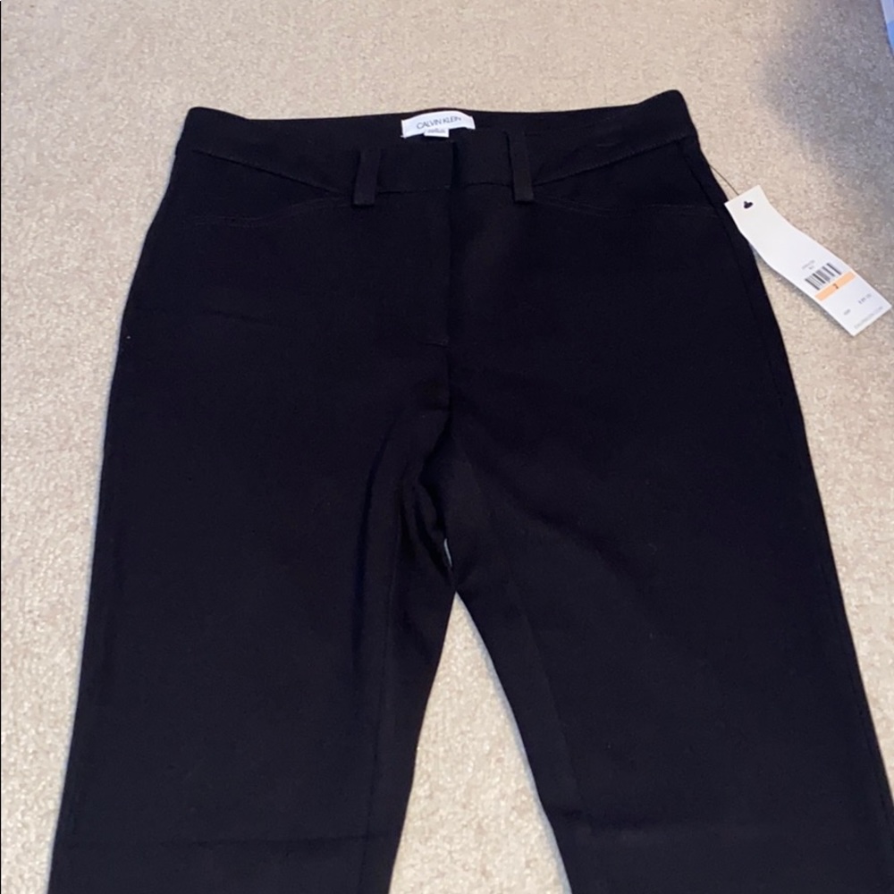 Calvin Klein Straight Leg Zip Trousers- Size 2